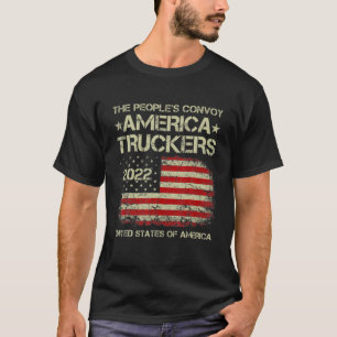 T-shirt Convoi du peuple 2022 I Support Truckers American 
