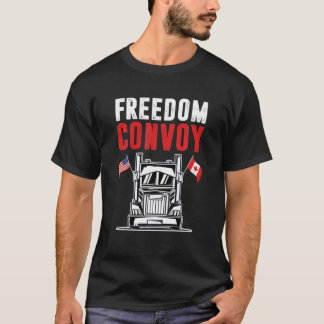T-shirt Convoi pour la liberté du drapeau du Canada 2022 T