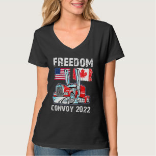 T-shirt Convoy 2022 Canada et Amérique Freedom Trucker