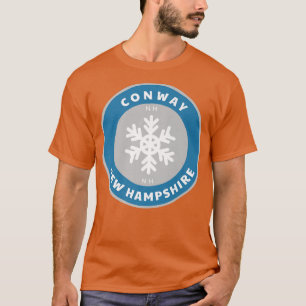 T-shirt Conway New Hampshire NE Hiver Neige Flocon de neig