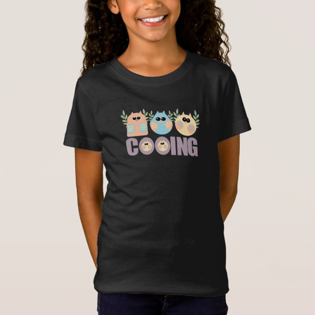 T-Shirt Cooing des hiboux (Devant)