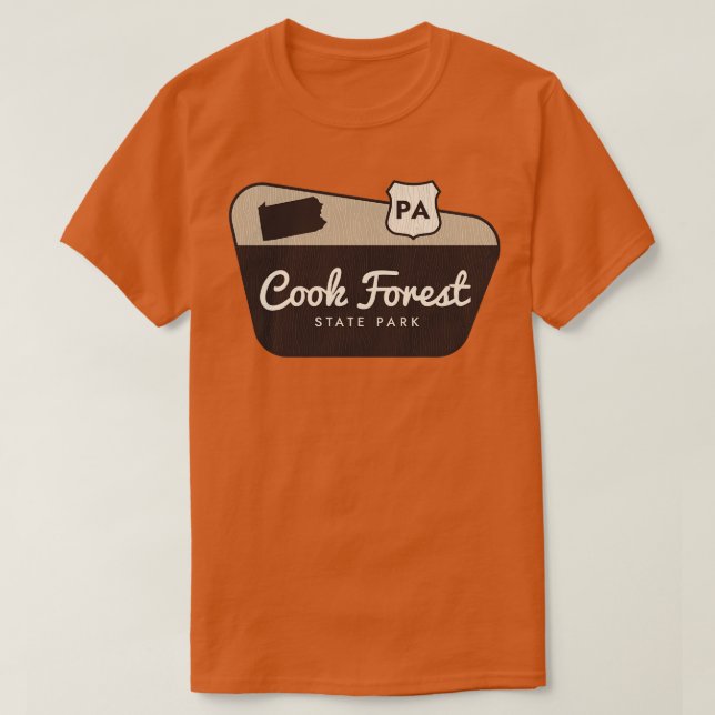 T-shirt Cook Forest State Park Pennsylvania Affiche de bie (Design devant)