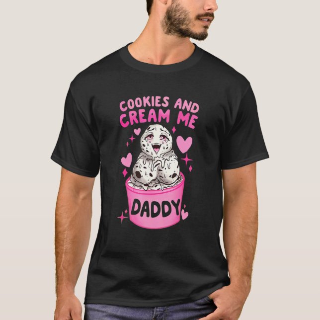 T-shirt Cooki Et Cream Me Fête des pères Papa Matc Famille (Devant)