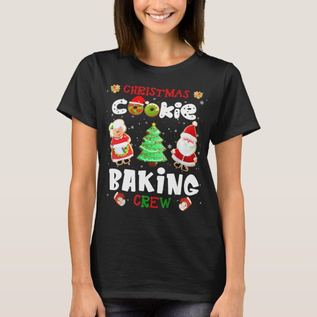 T-shirt Cookie Baking Crew cadeau de Noël (Devant)