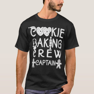 T-shirt Cookie Baking Crew Captain Christmas Gingerbread X
