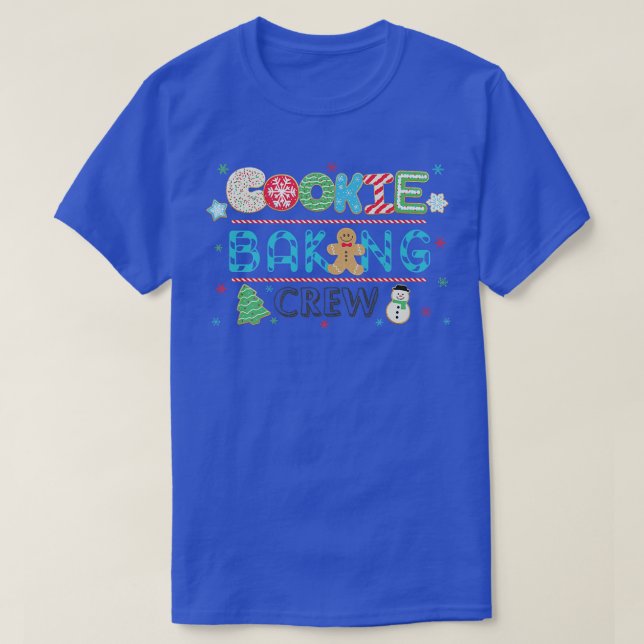 T-shirt Cookie Baking Crew Christmas Teft Cadeau pour femm (Design devant)