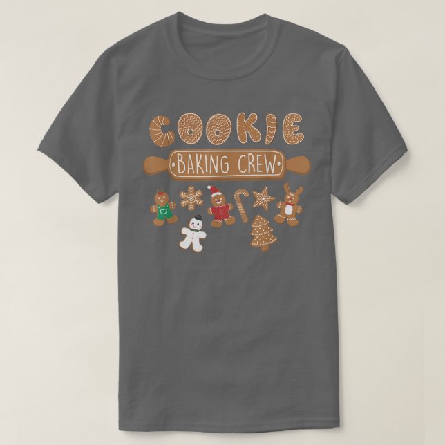 T-shirt Cookie Baking Crew Drôle Noël Gingerbread Coo (Design devant)
