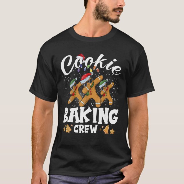 T-shirt Cookie Baking Crew Famille Noël Gingerbread Te (Devant)