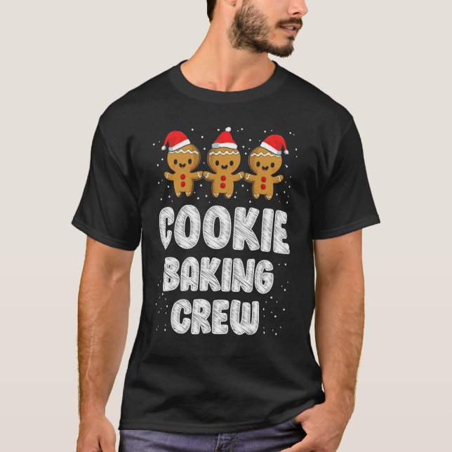 T-shirt Cookie Baking Crew Famille Noël Gingerbread Te (Devant)