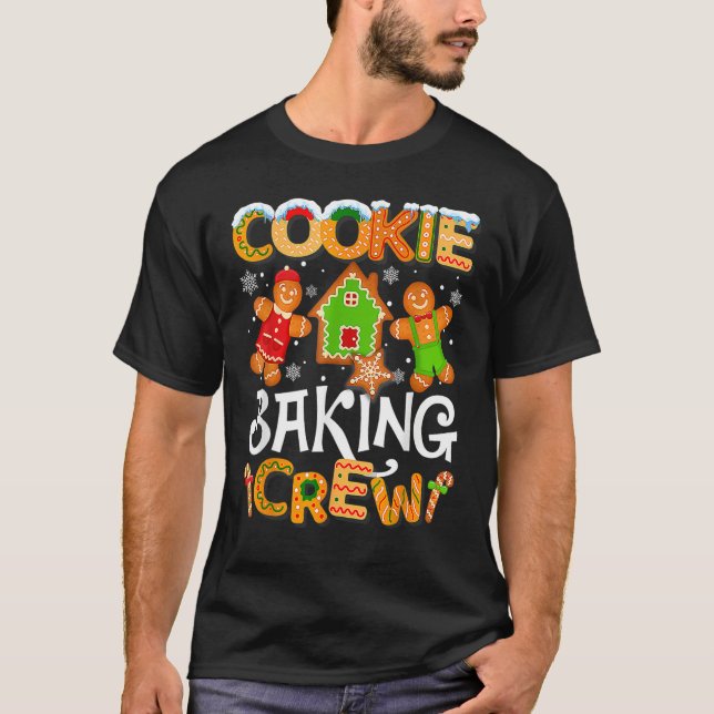 T-shirt Cookie Baking Crew Family Christmas Gingerbread Te (Devant)