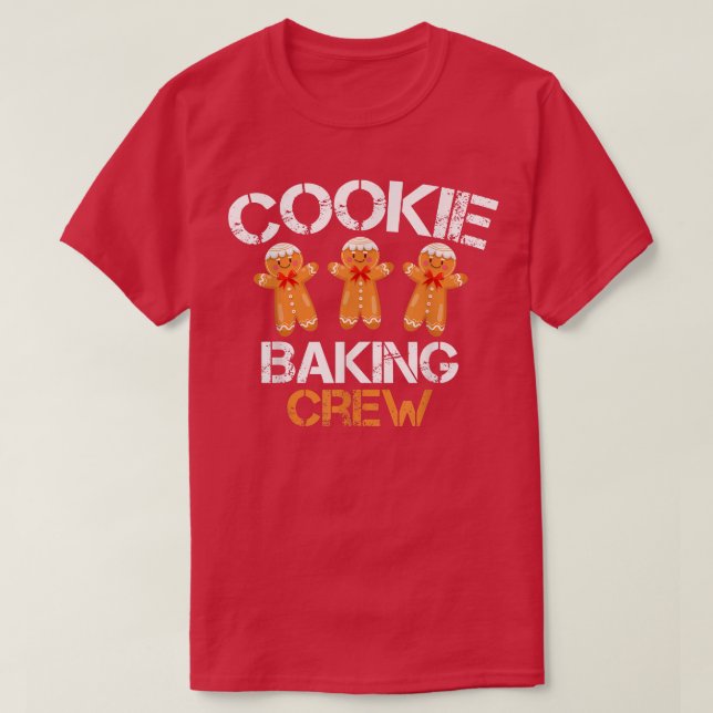 T-shirt Cookie Baking Crew Funny Christmas Pajamas Famille (Design devant)