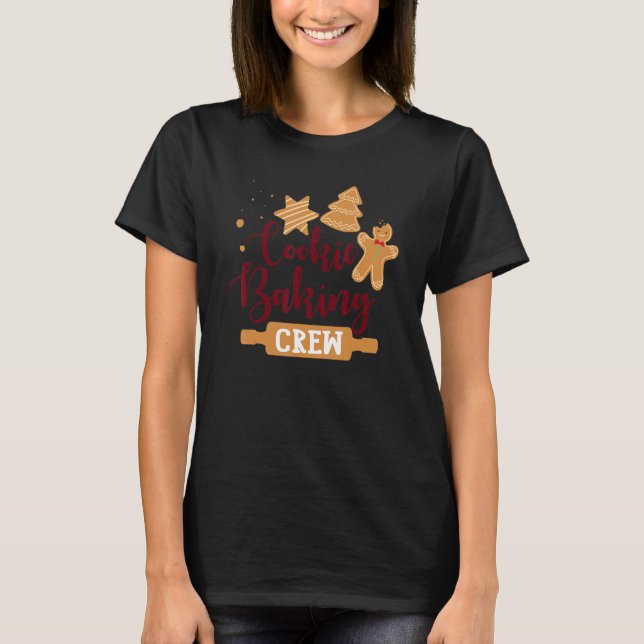 T-shirt Cookie Baking Crew Gingerbread Costume de Noël P (Devant)