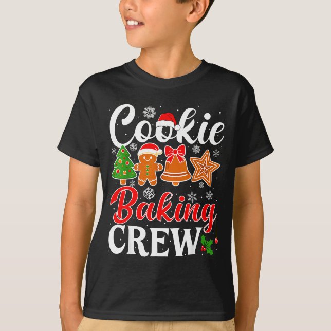 T-shirt Cookie Baking Crew Gingerbread Xmas Holiday Cookie (Devant)
