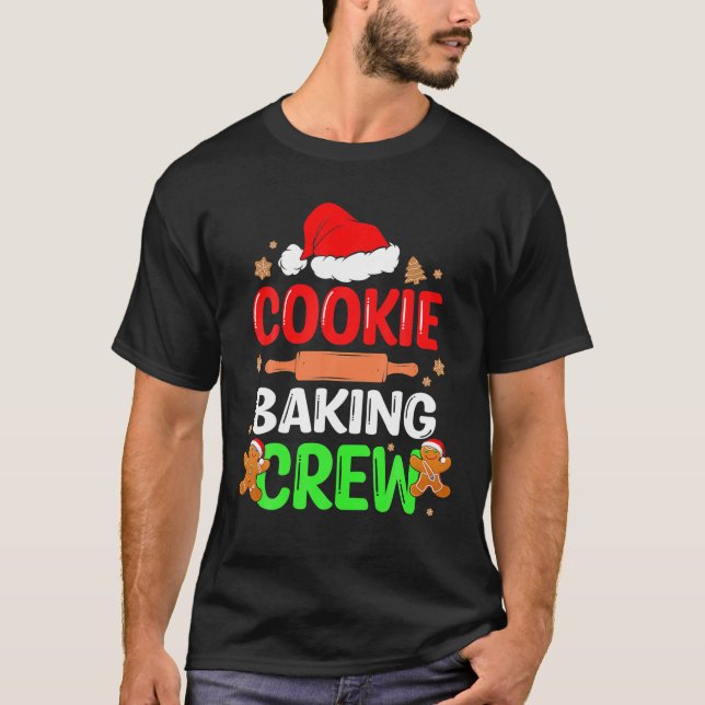 T-shirt Cookie Baking Crew Joyeux Noël Pyjama de Noël (Devant)