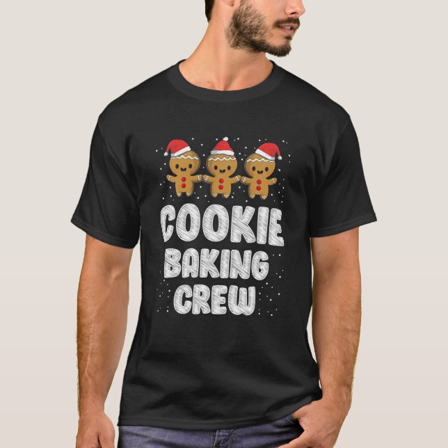 T-shirt Cookie Baking Crew Noël Famille Gingerpain (Devant)