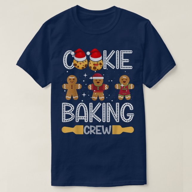 T-shirt Cookie Baking Crew Noël Famille Père Noël (Design devant)