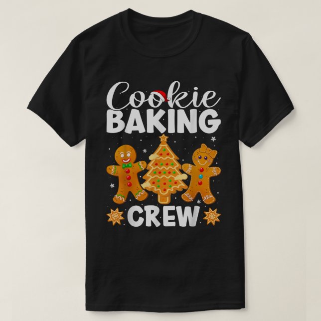 T-shirt Cookie Baking Crew Noël Funny Gingerbread Gi (Design devant)