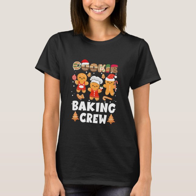 T-shirt Cookie Baking Crew Noël Père Noël (Devant)