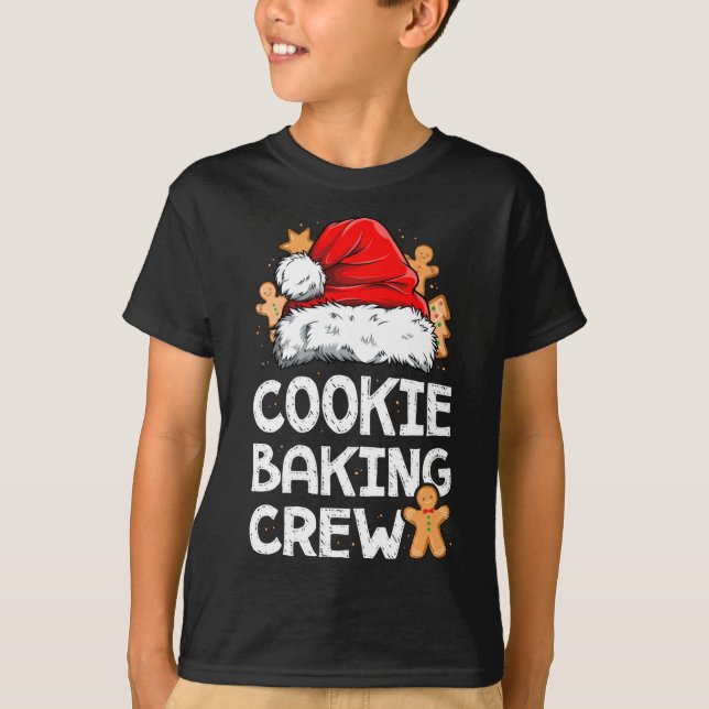 T-shirt Cookie Baking Crew Noël Père Noël Family Gingerbr (Devant)