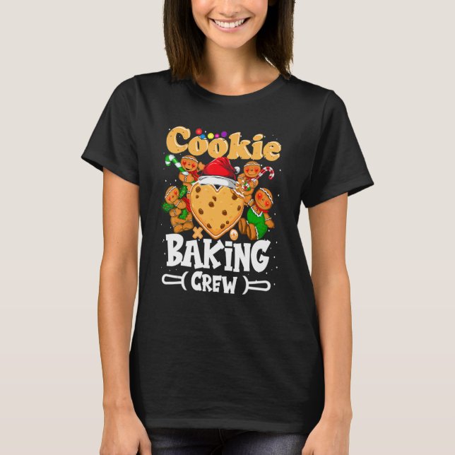 T-shirt Cookie Baking Crew Noël Père Noël Family Gingerbr (Devant)