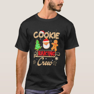 T-shirt Cookie Baking Crew Noël Père Noël Family Gingerbr