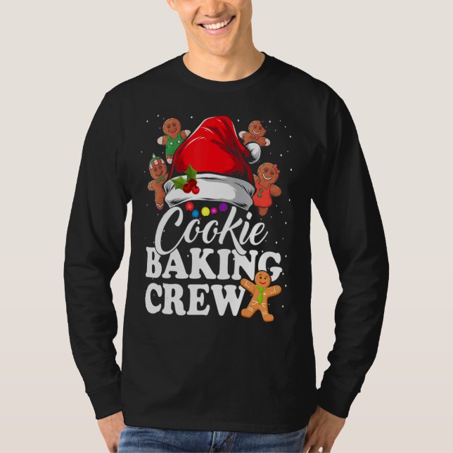 T-shirt Cookie Baking Crew Noël Père Noël Family Gingerbr (Devant)