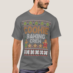 T-shirt Cookie Baking Crew Noël Père Noël Family Gingerbr