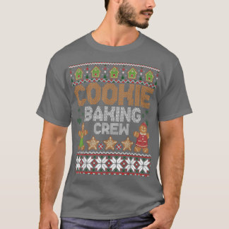 T-shirt Cookie Baking Crew Noël Père Noël Family Gingerbr