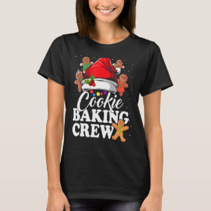 T-shirt Cookie Baking Crew Noël Père Noël Family Gingerbr
