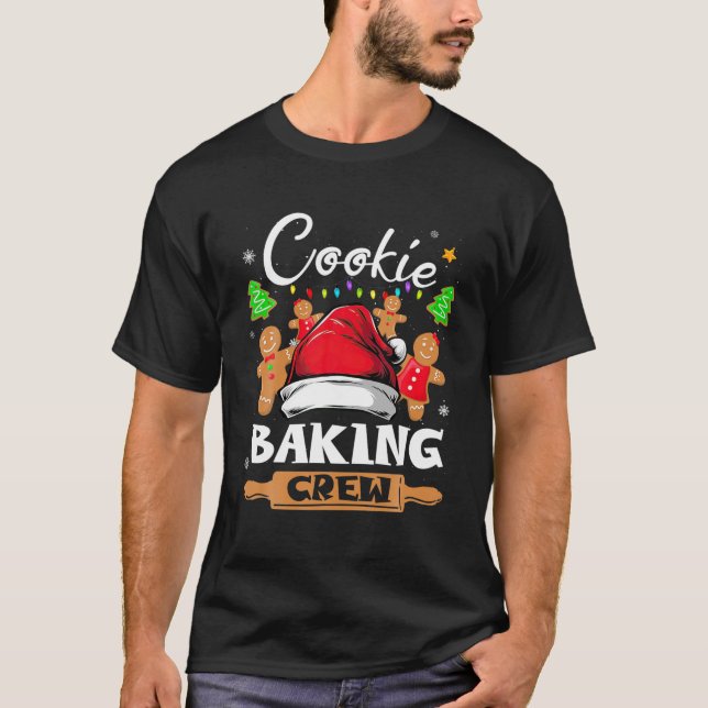 T-shirt Cookie Baking Crew Noël Père Noël Family Gingerbr (Devant)