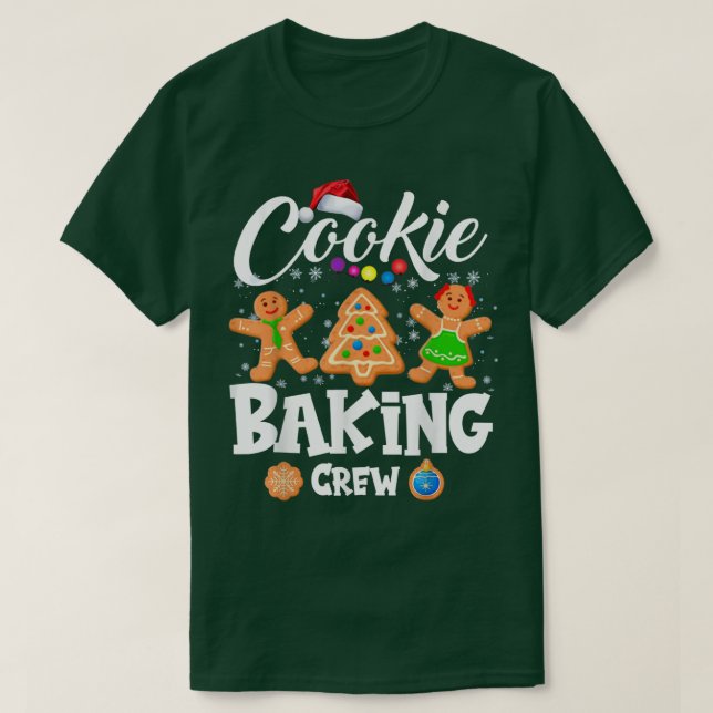 T-shirt Cookie Baking Crew Noël Père Noël Family Gingerbr (Design devant)