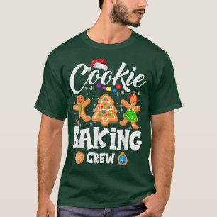 T-shirt Cookie Baking Crew Noël Père Noël Family Gingerbr