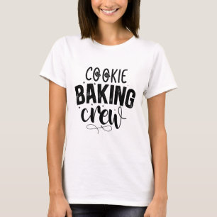 T-shirt Cookie Baking Crew Typographie simple Noël