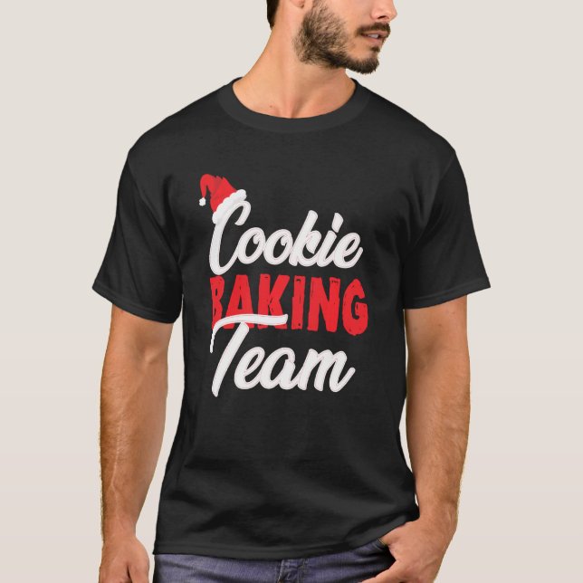 T-shirt Cookie Baking Team Capitaine Funny Noël Noël Noël  (Devant)