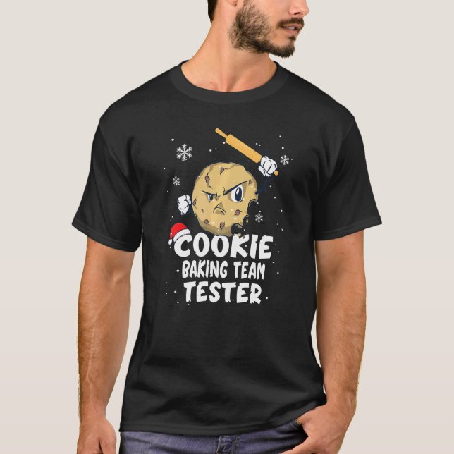 T-shirt Cookie Baking Team Tester Christmas Gingerbread K (Devant)