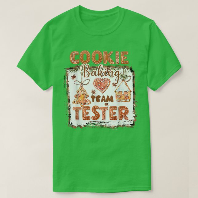 T-shirt Cookie Baking Team Tester Gingerbread Drôle Christ (Design devant)