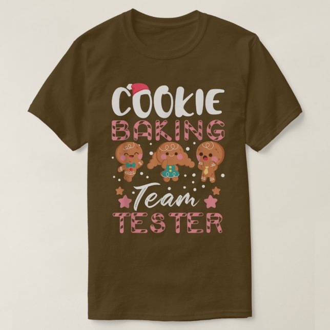 T-shirt Cookie Baking Team Tester Gingerbread Noël Fu (Design devant)