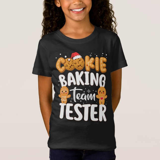 T-Shirt Cookie Baking Team Tester Gingpain Noël (Devant)