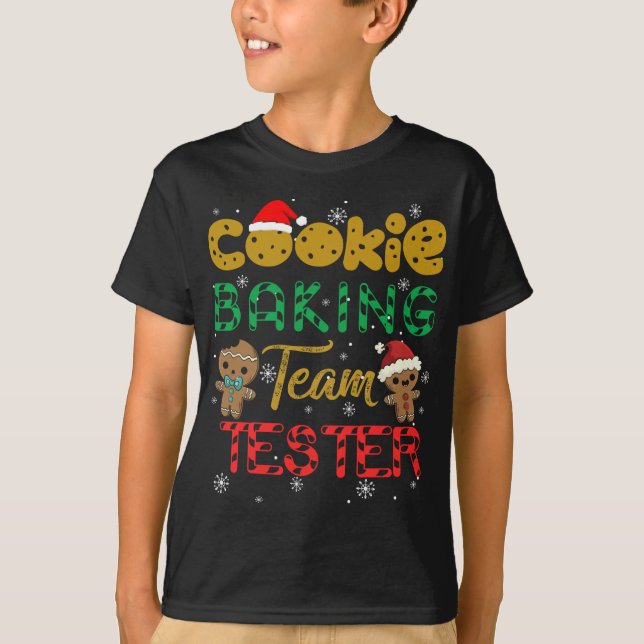T-shirt Cookie Baking Team Tester Gingpain Noël (Devant)