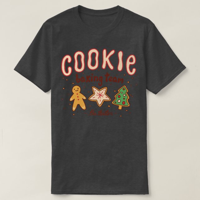 T-shirt Cookie Baking Team The Tester Funky Christmas Time (Design devant)