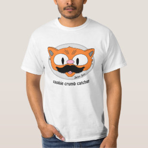 T-shirt Cookie Crumb Catcher Mustache Humour Cartographie 