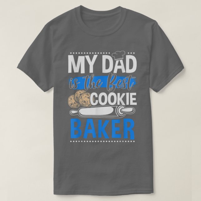 T-shirt Cookie Cuisinière Cookie Lover Baker Papa Baking (Design devant)
