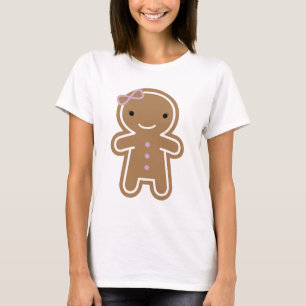 T-shirt Cookie Cute Kawaii Gingerbread Girl