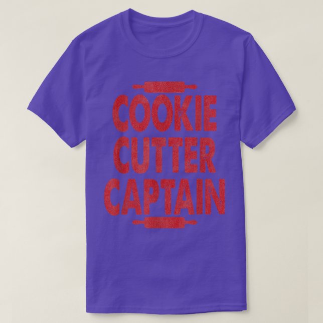 T-shirt Cookie Cutter Capitaine Funny Baking Lovers Cuisin (Design devant)