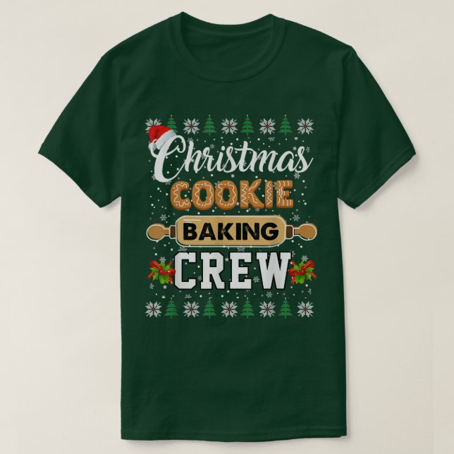 T-shirt Cookie de Noël Crew de cuisson amusant Noël Pyjama (Design devant)