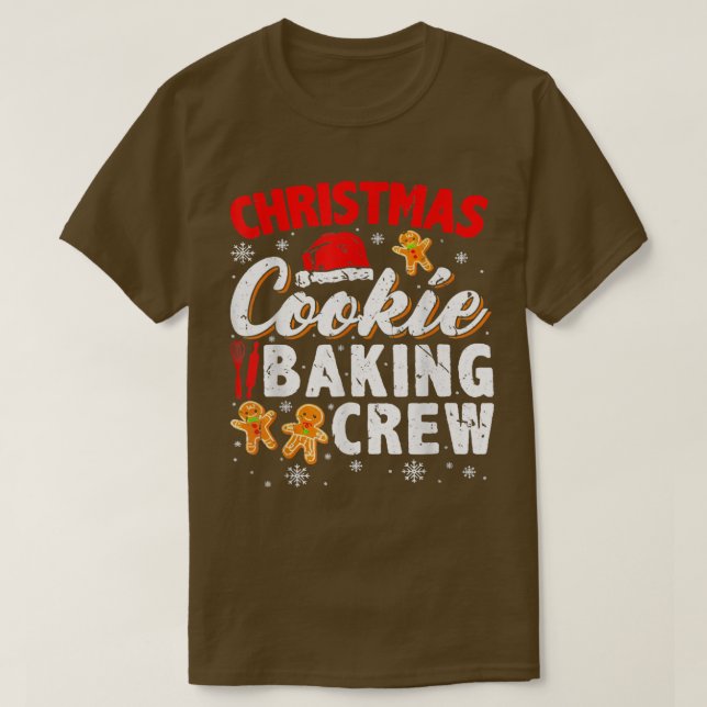 T-shirt Cookie de Noël Cuisine d'équipage Cookie Baking Te (Design devant)