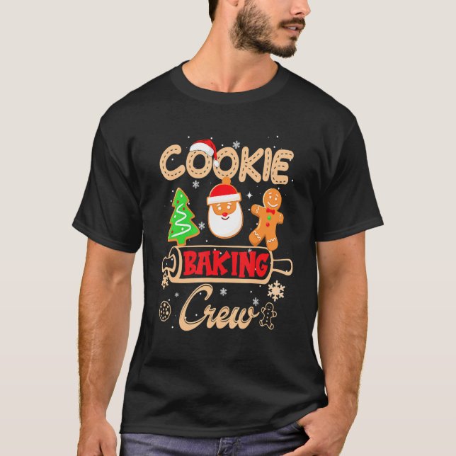 T-shirt Cookie de Noël Cuisine d'équipage pain d'épices Pè (Devant)