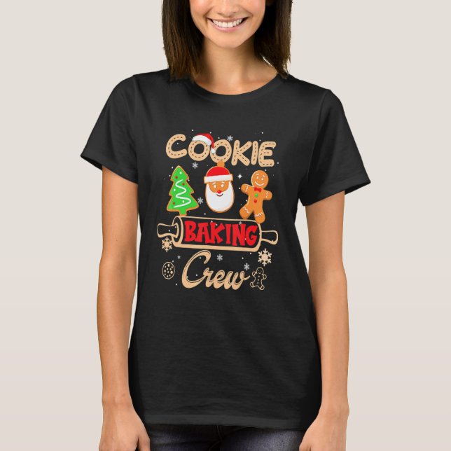 T-shirt Cookie de Noël Cuisine d'équipage pain d'épices Pè (Devant)