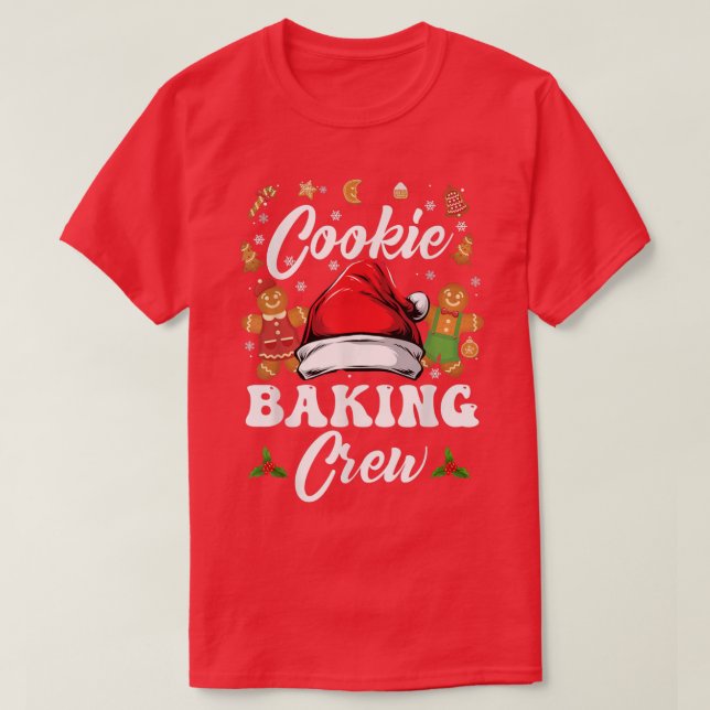 T-shirt Cookie de Noël Pajama d'équipage, pain d'épice C (Design devant)