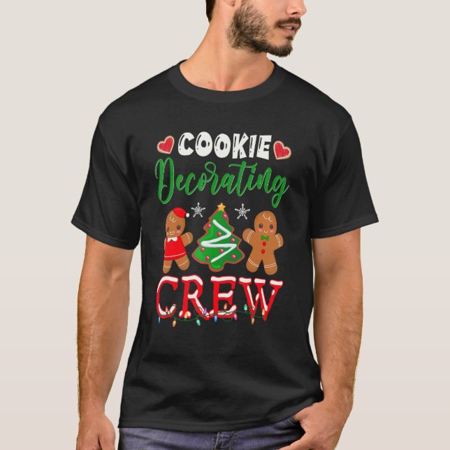 T-shirt Cookie Décoration Crew Christmas Baker (Devant)